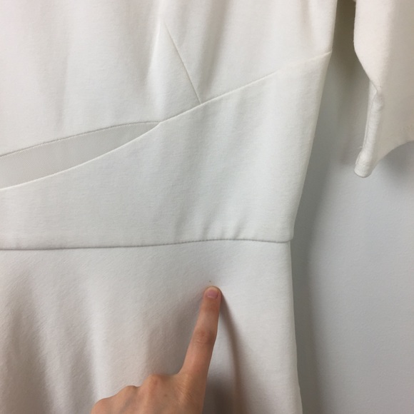 Betsey Johnson Ivory Skater Dress Mesh Inserts 6 - Picture 4 of 8